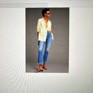 Mother  The Hustler High Rise Ankle Fray Jeans NWT size 32